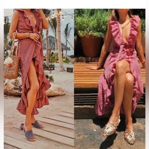 Misa Women's Stella Wrap Gingham Dress